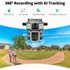 imageDragon Touch 4G LTE Cellular Security Camera 4K Wireless Outdoor Solar Camera 12000mAh 4G or WiFi DuoMode 10x Optical Zoom 360 Pan and Tilt AI Tracking with SIM Card IP66 WeatherResistant