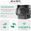 imageDragon Touch 4G LTE Cellular Security Camera 4K Wireless Outdoor Solar Camera 12000mAh 4G or WiFi DuoMode 10x Optical Zoom 360 Pan and Tilt AI Tracking with SIM Card IP66 WeatherResistant