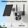 imageDragon Touch 4G LTE Cellular Security Camera 4K Wireless Outdoor Solar Camera 12000mAh 4G or WiFi DuoMode 10x Optical Zoom 360 Pan and Tilt AI Tracking with SIM Card IP66 WeatherResistant