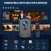 imageWireless Mini Projector with WiFi and Bluetooth 5G Portable Projector Support 4K Movie Video Projection Electric Focus 350ANSI Phone Projector Home and Outdoor Cinema with HDMI Cable