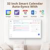image101quot Digital Calendar Chore Chart  1080P Full HD Interactive Touchscreen Smart Family Planner Hearth Display Digital Wall ampamp Desk Mountable for Seamless Scheduling32 Inch White