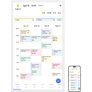 image101quot Digital Calendar Chore Chart  1080P Full HD Interactive Touchscreen Smart Family Planner Hearth Display Digital Wall ampamp Desk Mountable for Seamless Scheduling32 Inch White