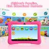 imageDragon Touch Kids Tablet 10 inch IPS HD Display Android Tablets with 32GB Storage 2GB RAM Quad Core Processor KIDOZ PreInstalled KidProof Case Shoulder Strap and Stylus WiFi Only  BluePink