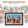imageDragon Touch Large Digital Picture Frame 215 inch Screen WiFi Digital Photo Frame Display 32GB Storage AutoRotate Share Photos via App Email Cloud Classic 21Not TouchscreenBlack wood