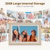 imageDragon Touch Large Digital Picture Frame 215 inch Screen WiFi Digital Photo Frame Display 32GB Storage AutoRotate Share Photos via App Email Cloud Classic 21Not TouchscreenWhite wood