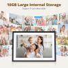 imageDragon Touch Large Digital Picture Frame 215 inch Screen WiFi Digital Photo Frame Display 32GB Storage AutoRotate Share Photos via App Email Cloud Classic 21Not TouchscreenBlack 101