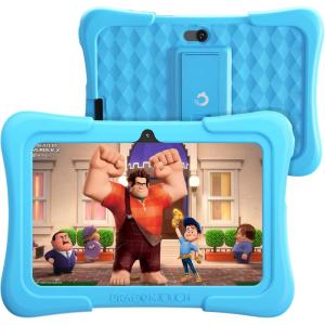 imageDragon Touch Kids Tablet 10 inch IPS HD Display Android Tablets with 32GB Storage 2GB RAM Quad Core Processor KIDOZ PreInstalled KidProof Case Shoulder Strap and Stylus WiFi Only  BlueBlue