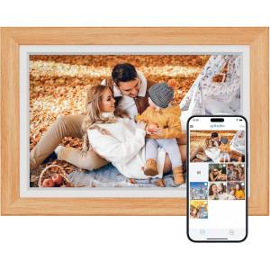 imageDragon Touch Large Digital Picture Frame 215 inch Screen WiFi Digital Photo Frame Display 32GB Storage AutoRotate Share Photos via App Email Cloud Classic 21Not Touchscreenwood