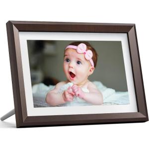 imageDragon Touch Large Digital Picture Frame 215 inch Screen WiFi Digital Photo Frame Display 32GB Storage AutoRotate Share Photos via App Email Cloud Classic 21Not Touchscreenchoco brown