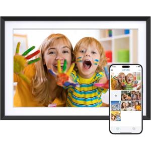 imageDragon Touch Large Digital Picture Frame 215 inch Screen WiFi Digital Photo Frame Display 32GB Storage AutoRotate Share Photos via App Email Cloud Classic 21Not TouchscreenBlack 101
