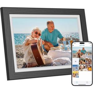 imageDragon Touch Large Digital Picture Frame 215 inch Screen WiFi Digital Photo Frame Display 32GB Storage AutoRotate Share Photos via App Email Cloud Classic 21Not TouchscreenBlack wood