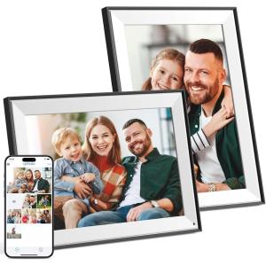 imageDragon Touch Large Digital Picture Frame 215 inch Screen WiFi Digital Photo Frame Display 32GB Storage AutoRotate Share Photos via App Email Cloud Classic 21Not TouchscreenBlack 2 Pack