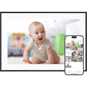imageDragon Touch Large Digital Picture Frame 215 inch Screen WiFi Digital Photo Frame Display 32GB Storage AutoRotate Share Photos via App Email Cloud Classic 21Not TouchscreenBlack Border