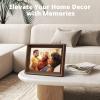 imageDragon Touch Digital Picture Frame  156 Inch WiFi Large Digital Photo Frame with 32GB Storage FHD Touch Screen Easy Setup to Share Photos or Videos Remotely via Vphoto App from AnywhereWood Brown