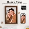 imageDragon Touch Digital Picture Frame  156 Inch WiFi Large Digital Photo Frame with 32GB Storage FHD Touch Screen Easy Setup to Share Photos or Videos Remotely via Vphoto App from AnywhereWood Brown