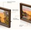imageDragon Touch Digital Picture Frame  156 Inch WiFi Large Digital Photo Frame with 32GB Storage FHD Touch Screen Easy Setup to Share Photos or Videos Remotely via Vphoto App from AnywhereWood Brown