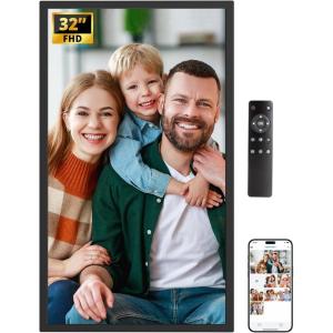 imageDragon Touch Digital Picture Frame  156 Inch WiFi Large Digital Photo Frame with 32GB Storage FHD Touch Screen Easy Setup to Share Photos or Videos Remotely via Vphoto App from Anywhere32 inch Black