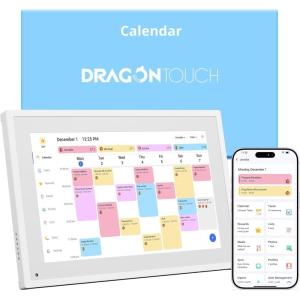 image:imageDragon Touch 101 inch Digital Calendar Chore Chart  Interactive Touchscreen Smart Family Planner Hearth Display Desk Digital Calendar Best Gifts for Christmas Wedding MomWhite